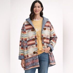 Sundance Multicolor Patterned Cape with Toggle Closures